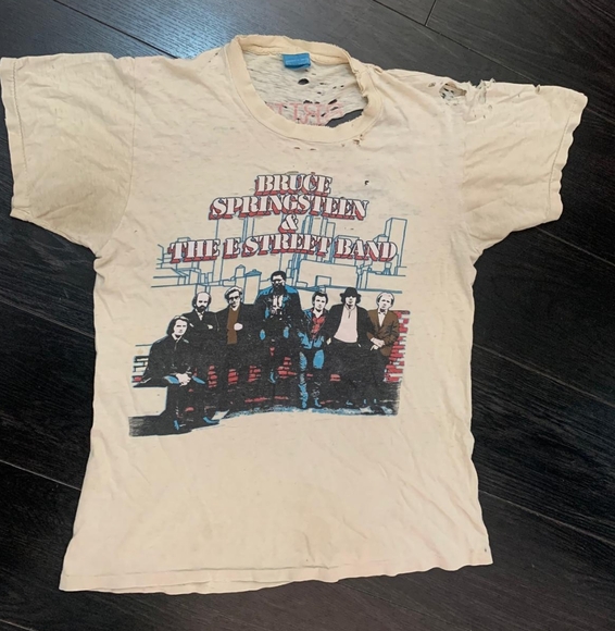 Screen Stars Cream Vintage Short Sleeve Tee